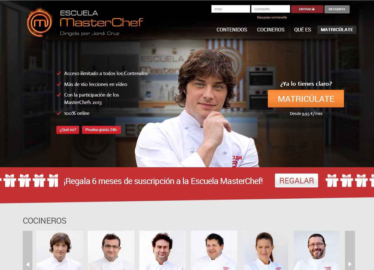 Escuela Online de Cocina MasteChef